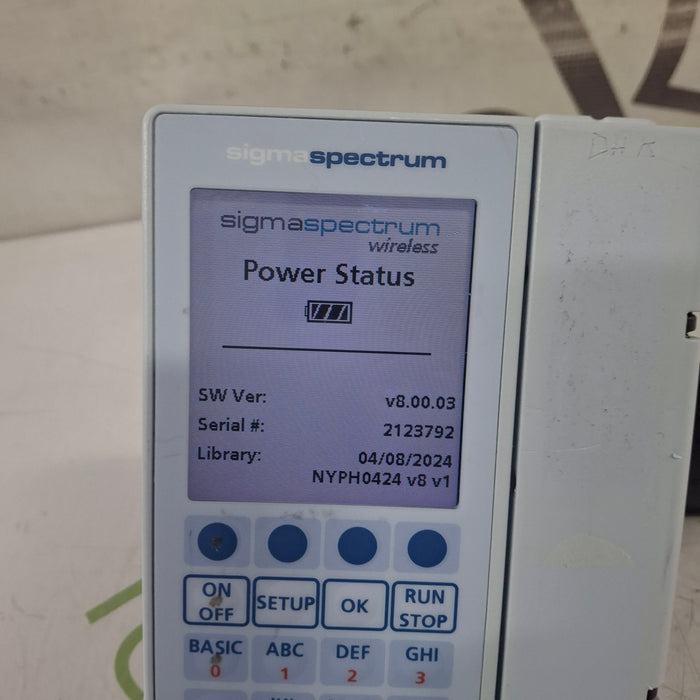 Baxter Sigma Spectrum 8.00.03 w/o Battery Infusion Pump