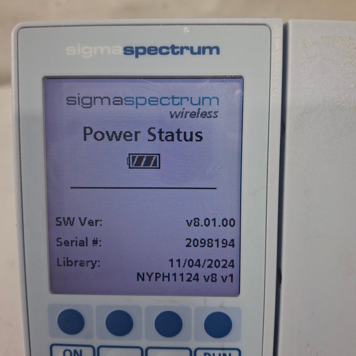 Baxter Sigma Spectrum 8.01.00 w/o Battery Infusion Pump