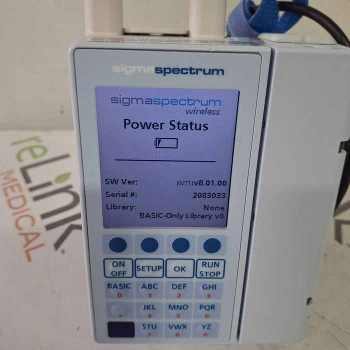 Baxter Sigma Spectrum 8.01.00 with A/B/G/N Battery Infusion Pump
