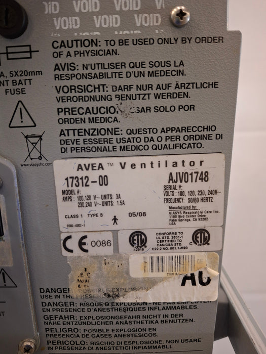 CareFusion CareFusion Avea Ventilator Respiratory reLink Medical