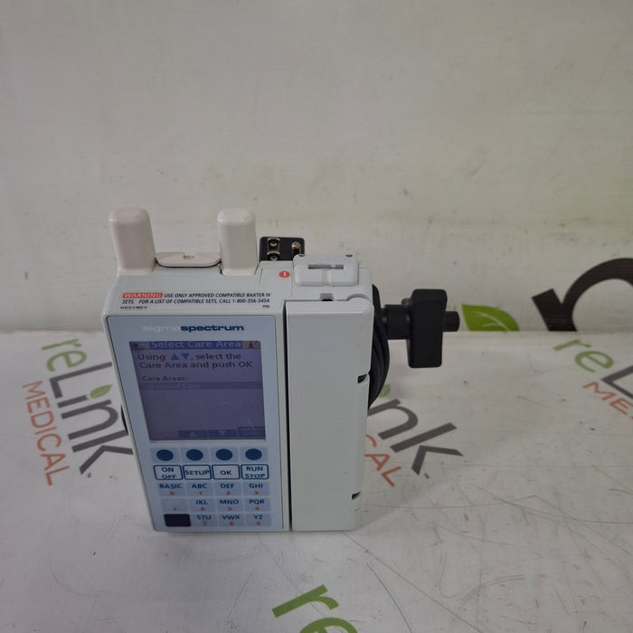 Baxter Baxter Sigma Spectrum 8.01.00 with A/B/G/N Battery Infusion Pump Infusion Pump reLink Medical