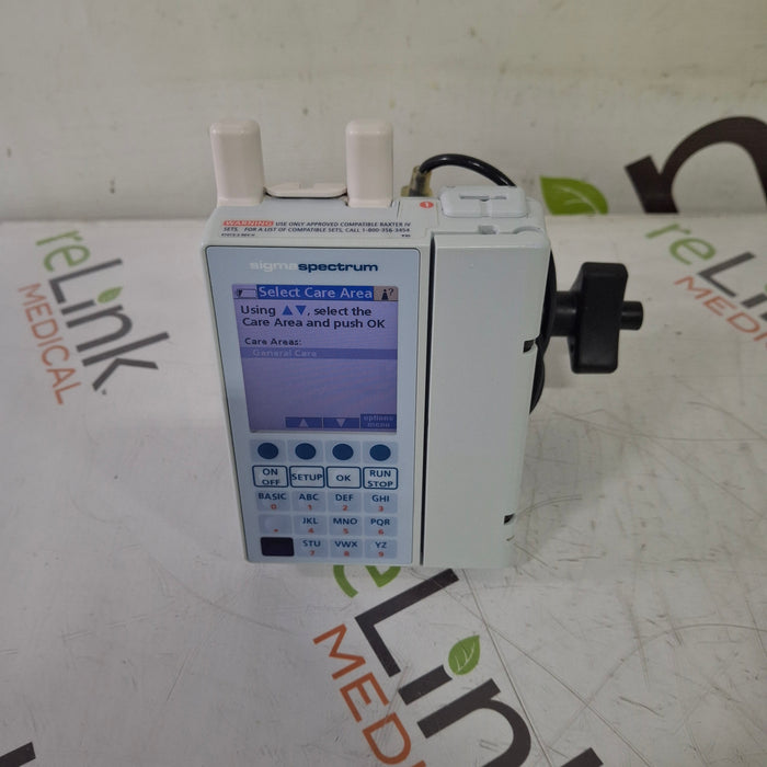 Baxter Baxter Sigma Spectrum 8.01.00 with A/B/G/N Battery Infusion Pump Infusion Pump reLink Medical