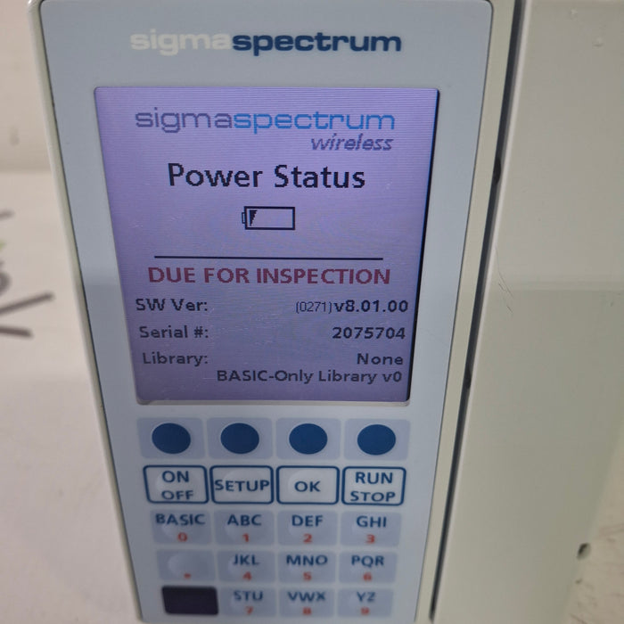 Baxter Baxter Sigma Spectrum 8.01.00 with A/B/G/N Battery Infusion Pump Infusion Pump reLink Medical