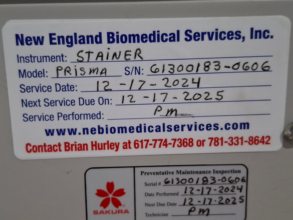 SAKURA SAKURA Tissue-Tek Prisma Slide Stainer Histology and Pathology reLink Medical