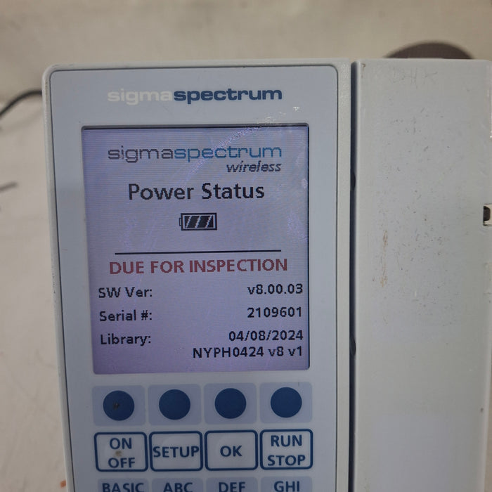Baxter Sigma Spectrum 8.00.03 w/o Battery Infusion Pump