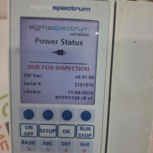 Baxter Baxter Sigma Spectrum 8.01.00 w/o Battery Infusion Pump Infusion Pump reLink Medical
