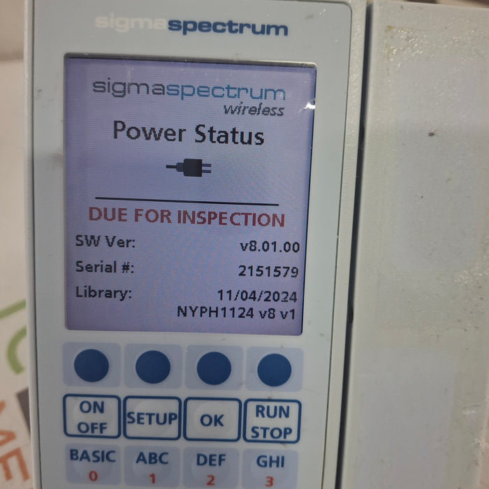 Baxter Baxter Sigma Spectrum 8.01.00 w/o Battery Infusion Pump Infusion Pump reLink Medical