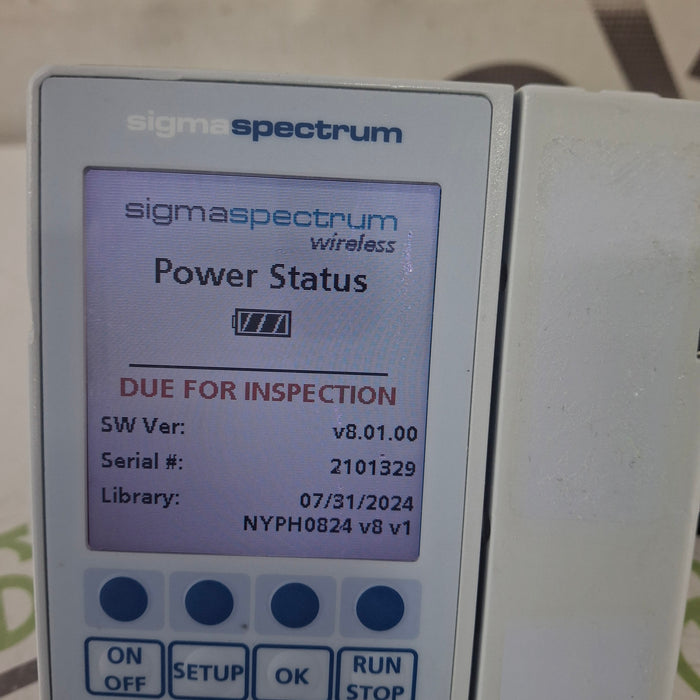 Baxter Sigma Spectrum 8.01.00 w/o Battery Infusion Pump