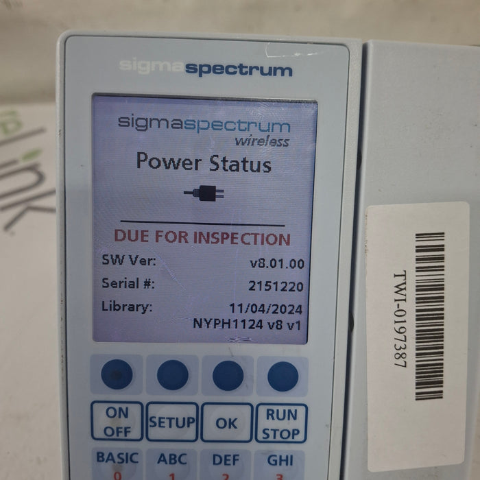 Baxter Baxter Sigma Spectrum 8.01.00 w/o Battery Infusion Pump Infusion Pump reLink Medical