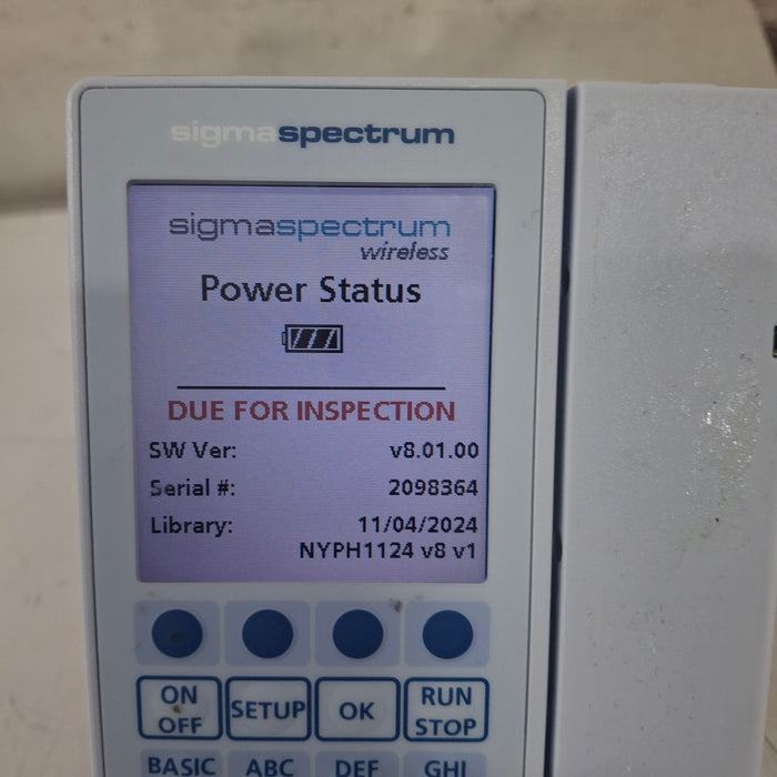 Baxter Sigma Spectrum 8.01.00 w/o Battery Infusion Pump