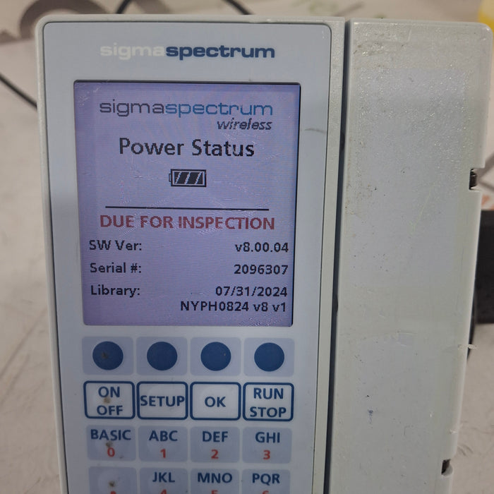 Baxter Sigma Spectrum 8.00.04 w/o Battery Infusion Pump