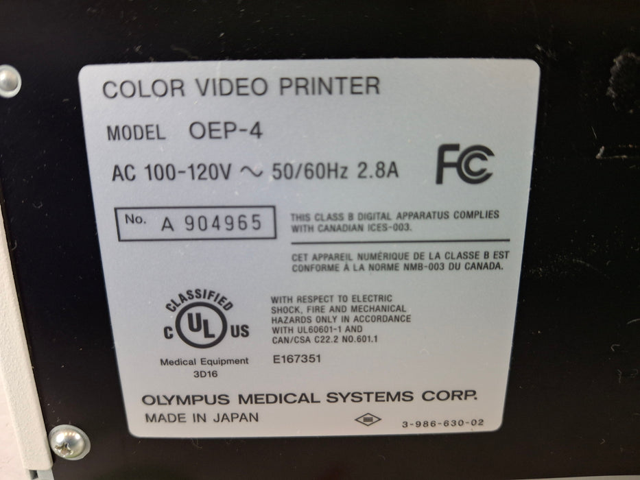 Olympus Olympus OEP-4 Color Video Printer Flexible Endoscopy reLink Medical