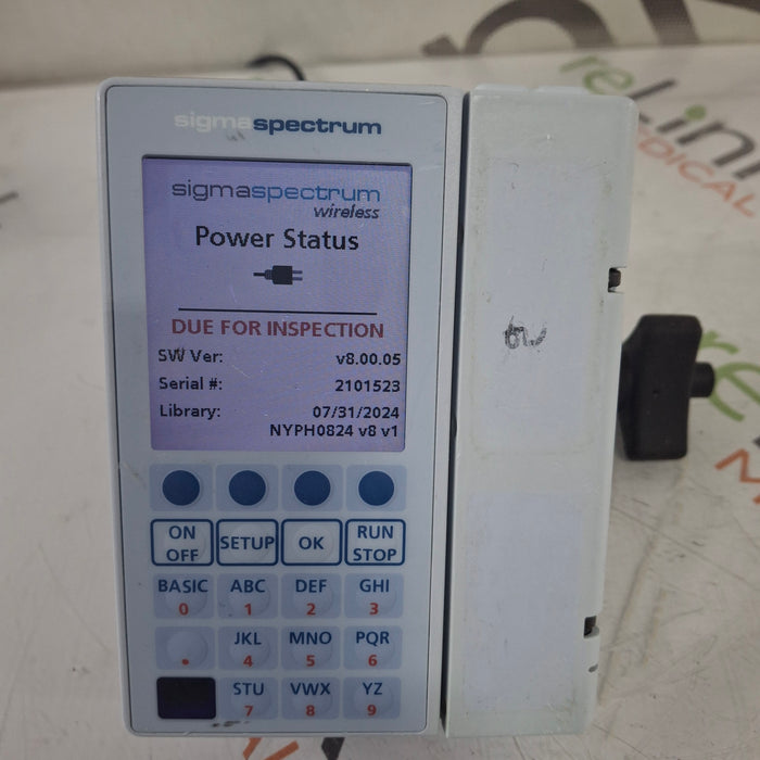 Baxter Baxter Sigma Spectrum 8.00.05 w/o Battery Infusion Pump Infusion Pump reLink Medical
