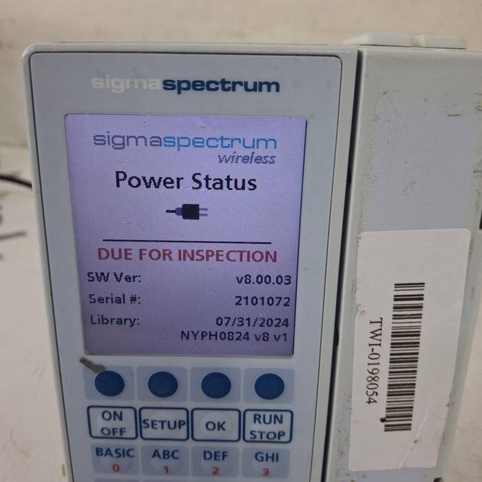 Baxter Sigma Spectrum 8.00.03 w/o Battery Infusion Pump