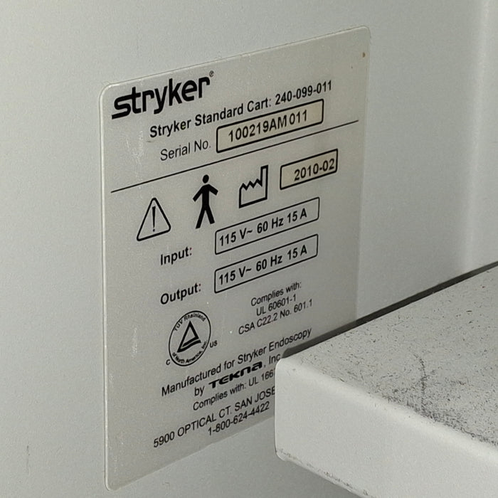 Stryker Stryker 240-099-011 Standard Cart Medical Furniture reLink Medical