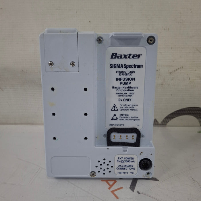 Baxter Sigma Spectrum 8.00.05 w/o Battery Infusion Pump