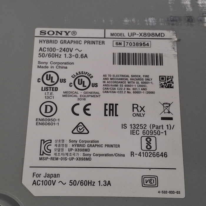 Sonosite X-Porte Mobile Cart w/ Control Panel