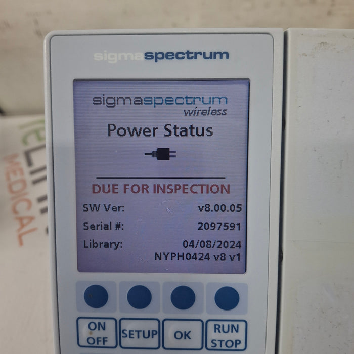 Baxter Sigma Spectrum 8.00.05 w/o Battery Infusion Pump