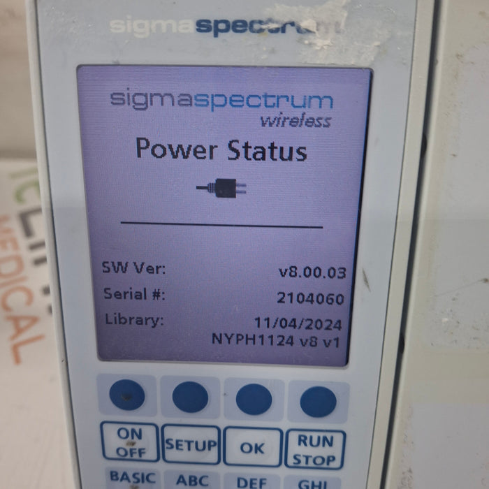 Baxter Sigma Spectrum 8.00.03 w/o Battery Infusion Pump