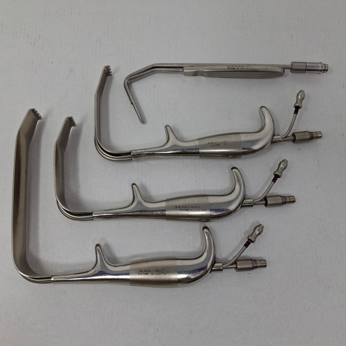 Black & Black Surgical Tebbetts Fiber-Optic Retractor Set