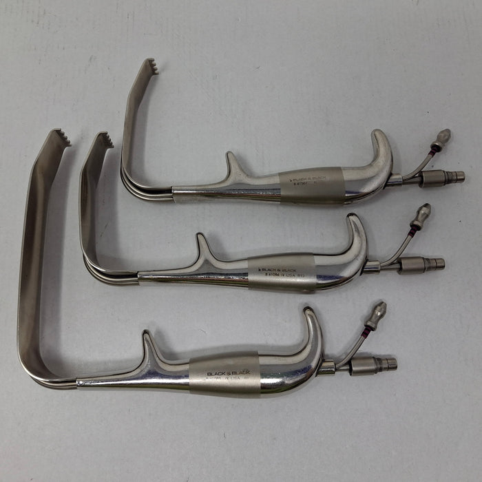 Black & Black Surgical Tebbetts Fiber-Optic Retractor Set