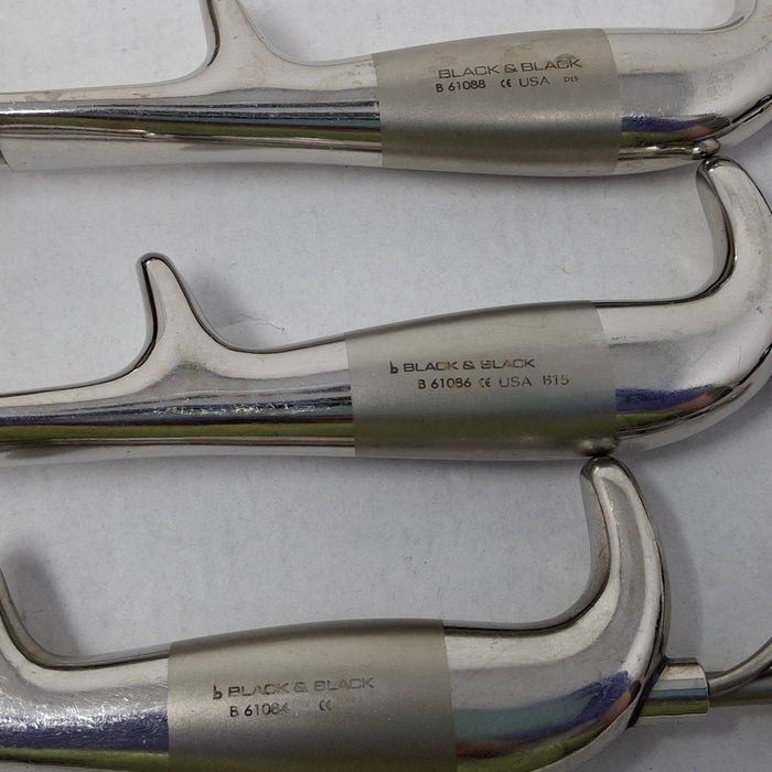 Black & Black Surgical Tebbetts Fiber-Optic Retractor Set