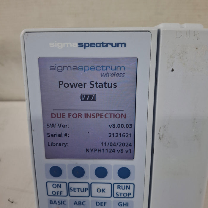 Baxter Sigma Spectrum 8.00.03 w/o Battery Infusion Pump