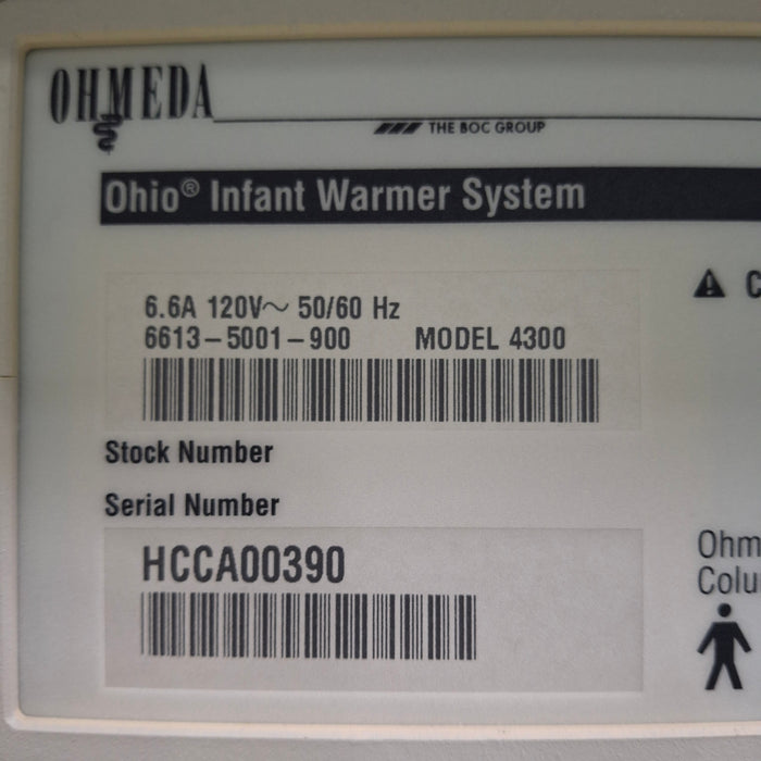 Ohmeda Medical Ohmeda Medical Ohio Model 4300 Infant Warmer Infant Warmers and Incubators reLink Medical