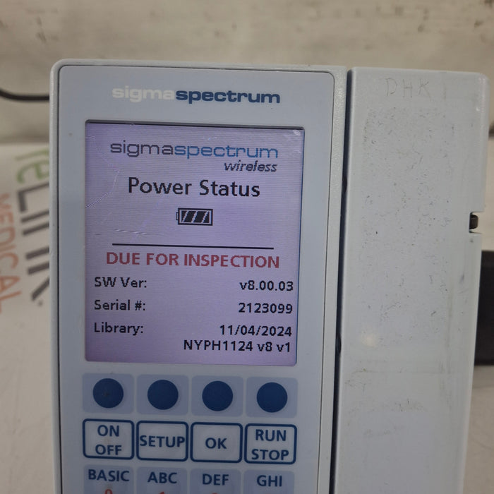 Baxter Sigma Spectrum 8.00.03 w/o Battery Infusion Pump