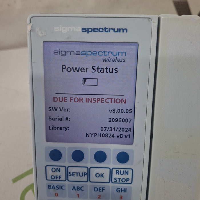Baxter Sigma Spectrum 8.00.05 w/o Battery Infusion Pump