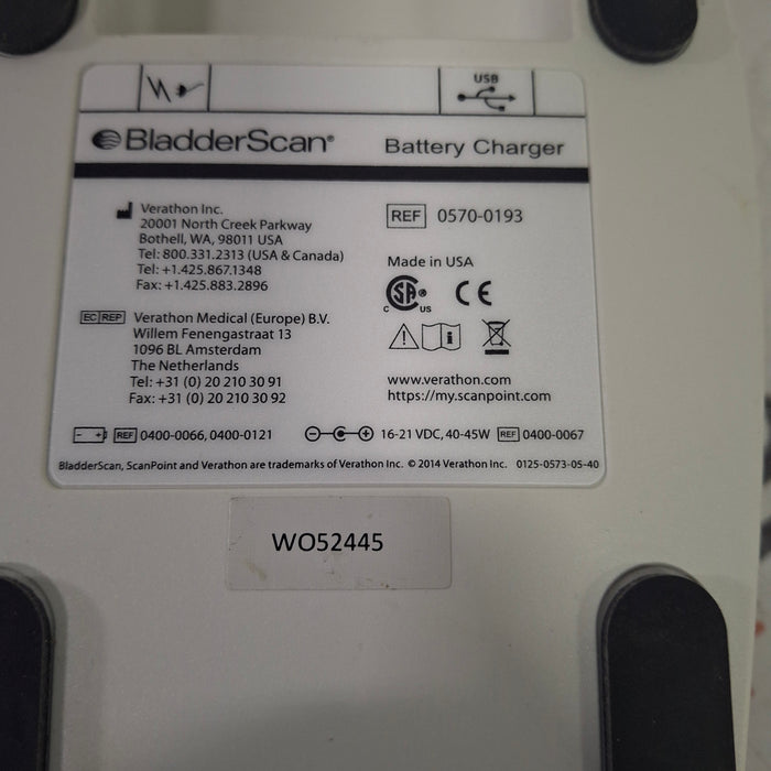 Verathon Medical, Inc Verathon Medical, Inc BladderScan 0570-0193 Battery Charger Surgical Equipment reLink Medical