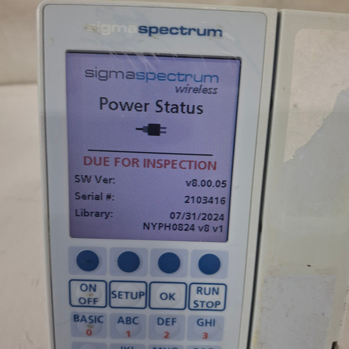 Baxter Baxter Sigma Spectrum 8.00.05 w/o Battery Infusion Pump Infusion Pump reLink Medical