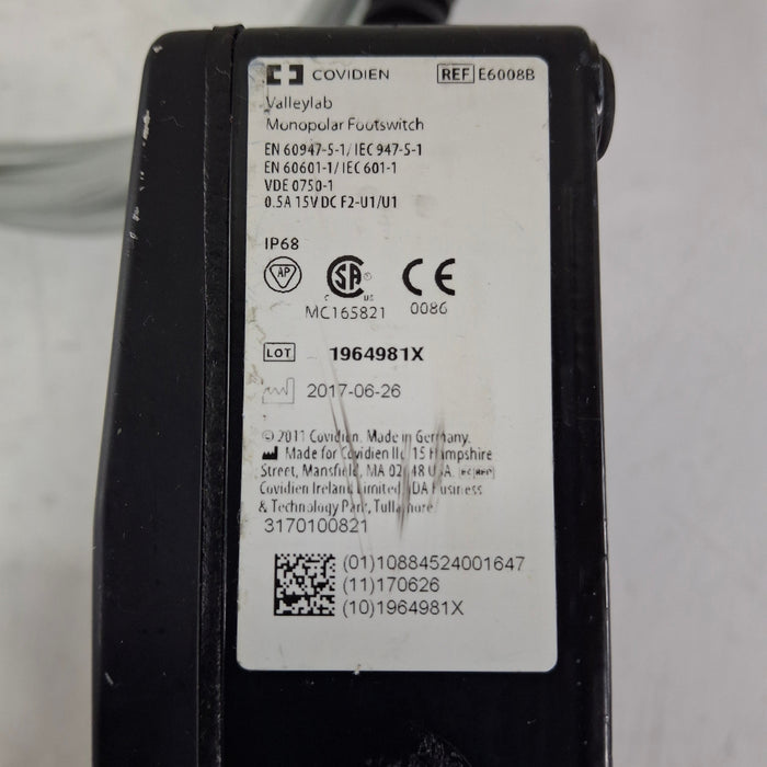 Covidien Covidien E6008B Valleylab Monopolar Footswitch Electrosurgical Units reLink Medical