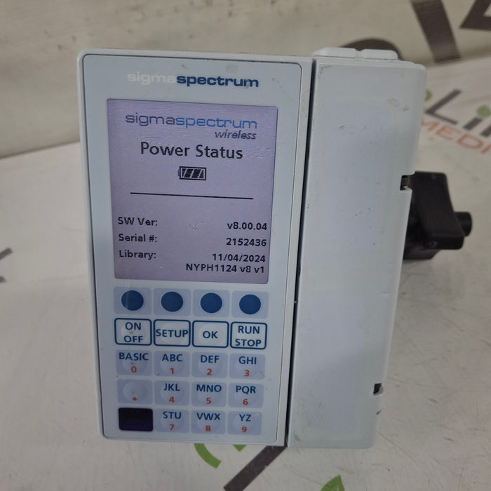 Baxter Sigma Spectrum 8.00.04 w/o Battery Infusion Pump