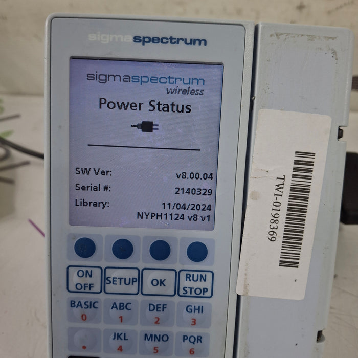 Baxter Sigma Spectrum 8.00.04 w/o Battery Infusion Pump