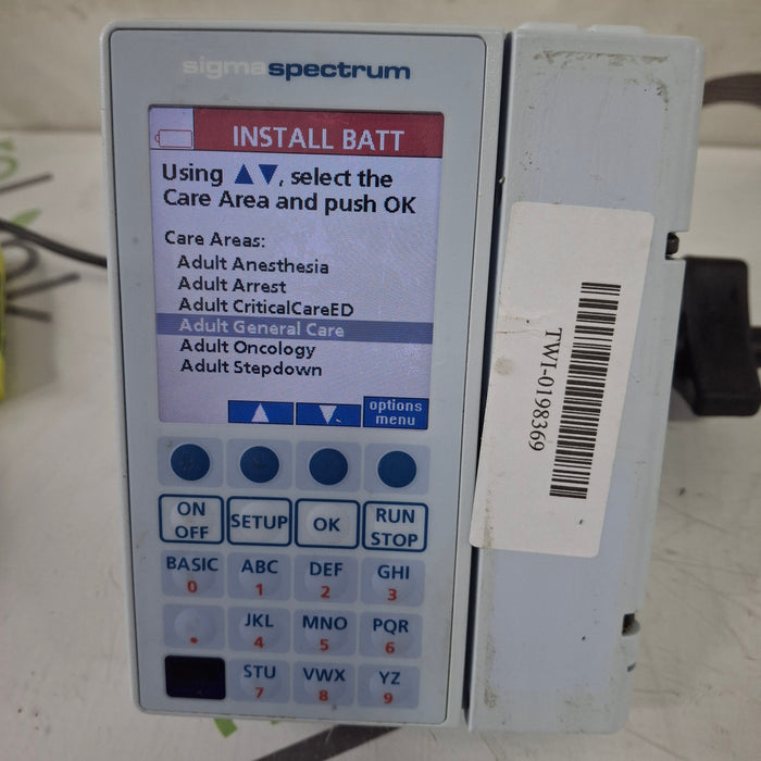 Baxter Sigma Spectrum 8.00.04 w/o Battery Infusion Pump