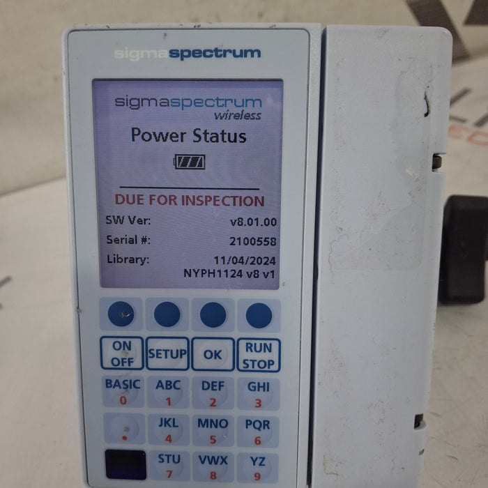 Baxter Sigma Spectrum 8.01.00 w/o Battery Infusion Pump