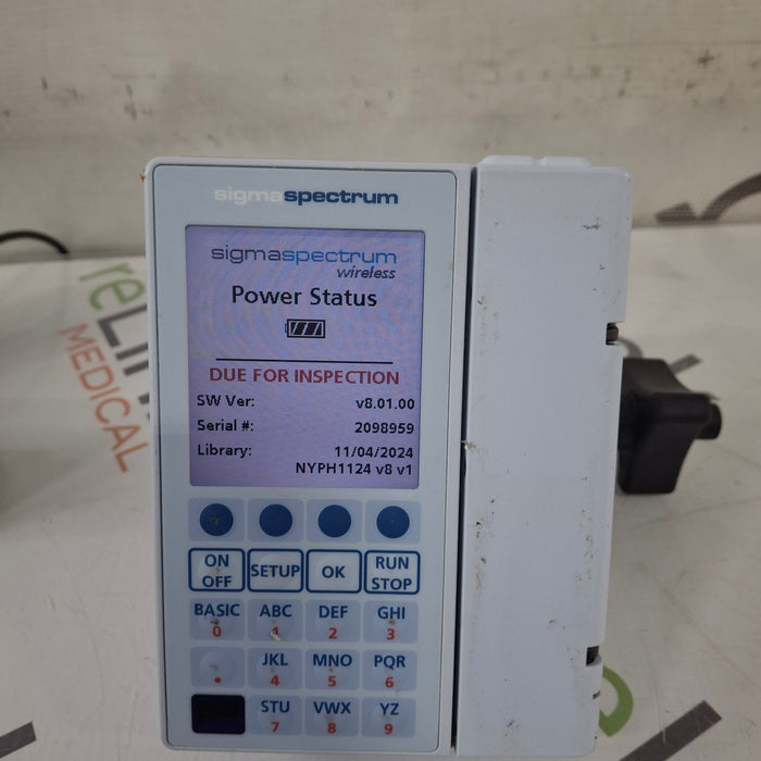 Baxter Sigma Spectrum 8.01.00 w/o Battery Infusion Pump