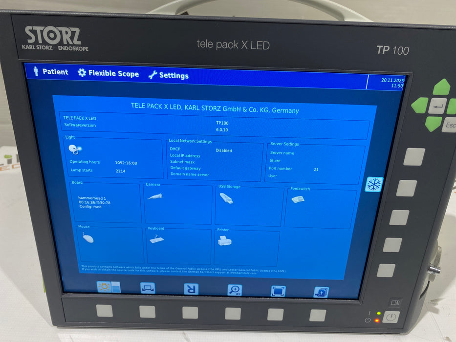 Karl Storz TP 100 Tele Pack X LED Endoscopy System