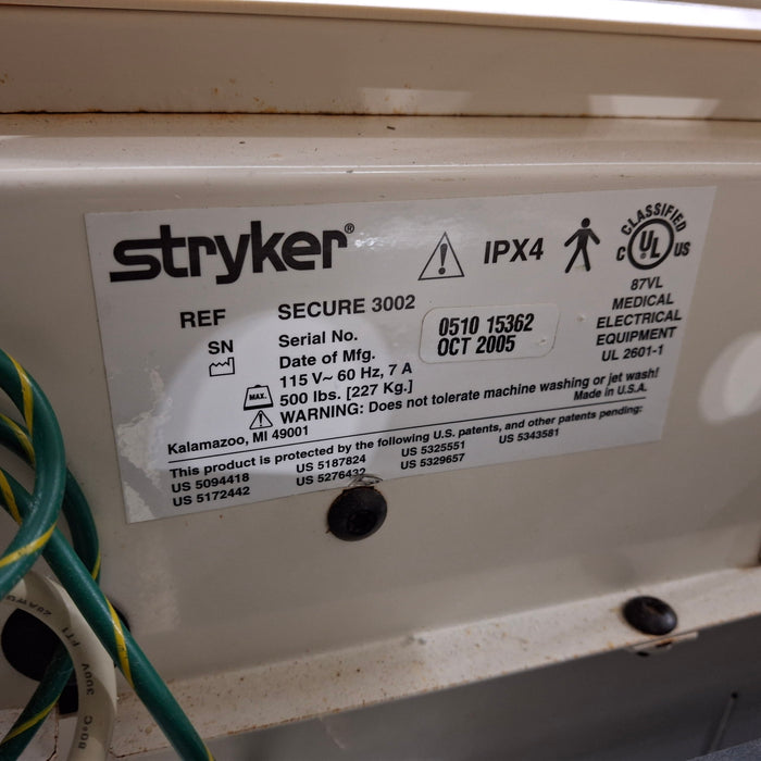 Stryker Secure II 3002 Hospital Bed