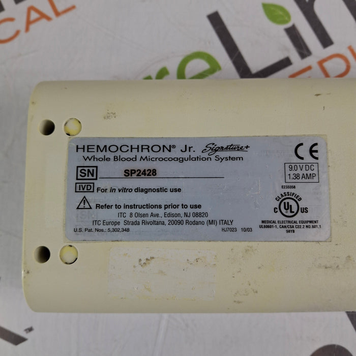 ITC / International Technidyne Corp Hemochron Jr. Signature+ Microcoagulation Sy