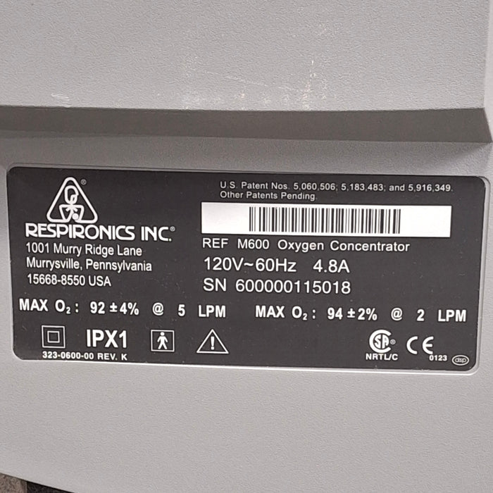 Respironics M600 Oxygen Concentrator