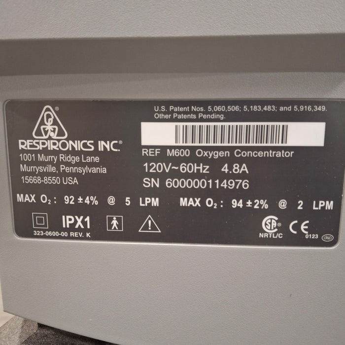 Respironics Respironics M600 Oxygen Concentrator Respiratory reLink Medical
