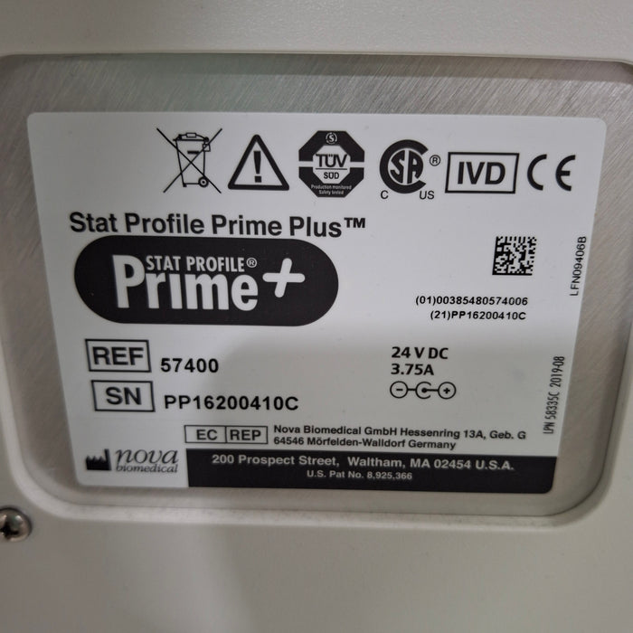 Nova Biomedical Corp. Stat Profile Prime Plus Analyzer