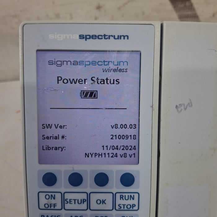Baxter Sigma Spectrum 8.00.03 w/o Battery Infusion Pump