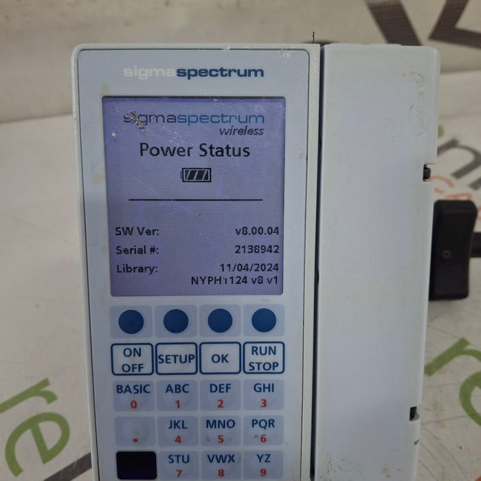 Baxter Sigma Spectrum 8.00.04 w/o Battery Infusion Pump