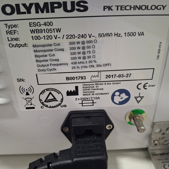 Olympus Olympus ESG-400/USG-400 Thunderbeat System Electrosurgical Units reLink Medical