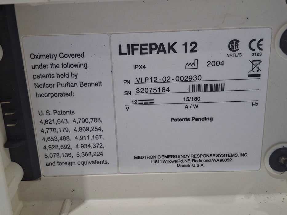 Physio-Control Physio-Control LifePak 12 3-Lead Defibrillator Defibrillators reLink Medical