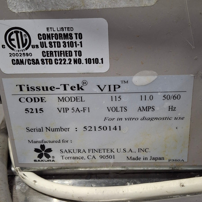 SAKURA Tissue Tek VIP 5 Tissue Processor