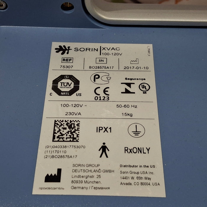 Sorin Group USA, Inc. XVAC 75307 Vacuum Pump